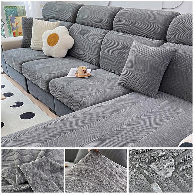 Waterproof Sofa Cover Elastic Jacquard Sofa Seat Cushion Cover Anti-dust Removable Sofa Cushion Protector Couch Slipcovers