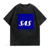 New Shirt Sas Scandinavian Airlines Logo T Funny Size S To 5xl Vintage Washed Homme Unisex Casual Graphic Comfortable