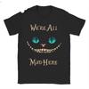 Womens Alice In Wonderland Cheshire Cat TShirt Clothes Crazy Sleeve Crew Neck Tee Shirt Summer Top Harajuku Short Sleeve Casual