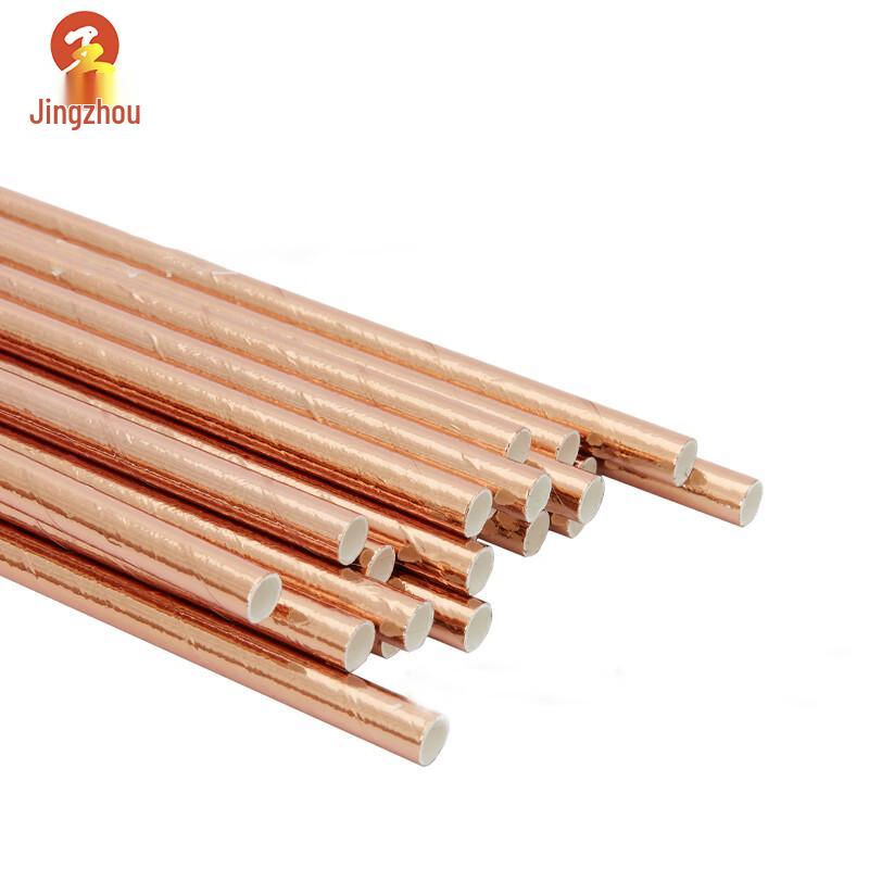 

Rose Gold Hot Stamped Disposable Tableware Set 20 sets