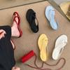 Fashion Fashion Round Toe Ladies  Low Heel Slippers Shoes Luxury Footwear Women Heeled Slippers Slides Shoes Female Sandals Flip flops