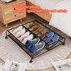 Bed Bottom Shoe Rack Bedroom Simple Organizer Shelf Household Space-Saving Grid Shoes Racks Living Room Portable Storage Shelves