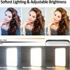 1pc Rechargeable LED Selfie Light,3 Modes Dimmable Light,120LEDs,Clip-On for Phone/ Laptop/ PC,Makeup,Video Atmosphere Lighting