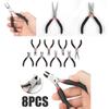 Premium 8pcs Mini Pliers Tools Set For Jewelry Making With Comfortable Grip And Unique Design