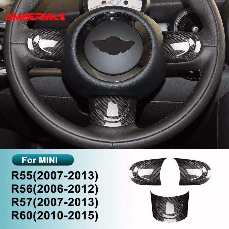 Pro MINI Cooper Countryman R60 R55 R56 R57 2010 2011 2012 Skutečný kryt volantu z tvrdého uhlíkového vlákna a ozdobné doplňky