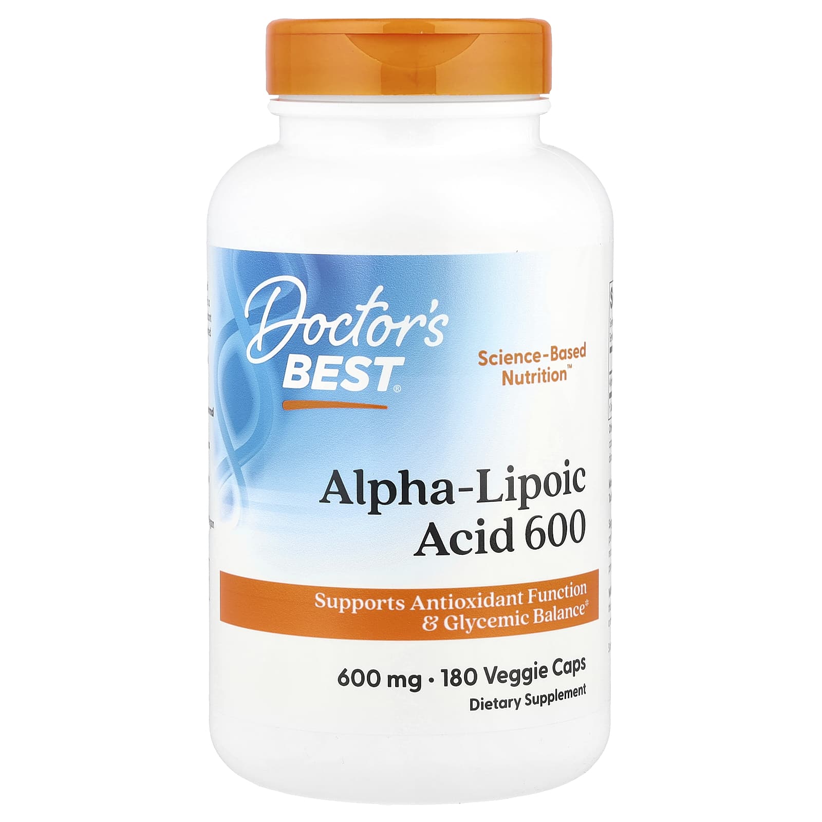 

Doctor S Best, Alpha Lipoic Acid 600, 600Mg, 180 Veggie Caps