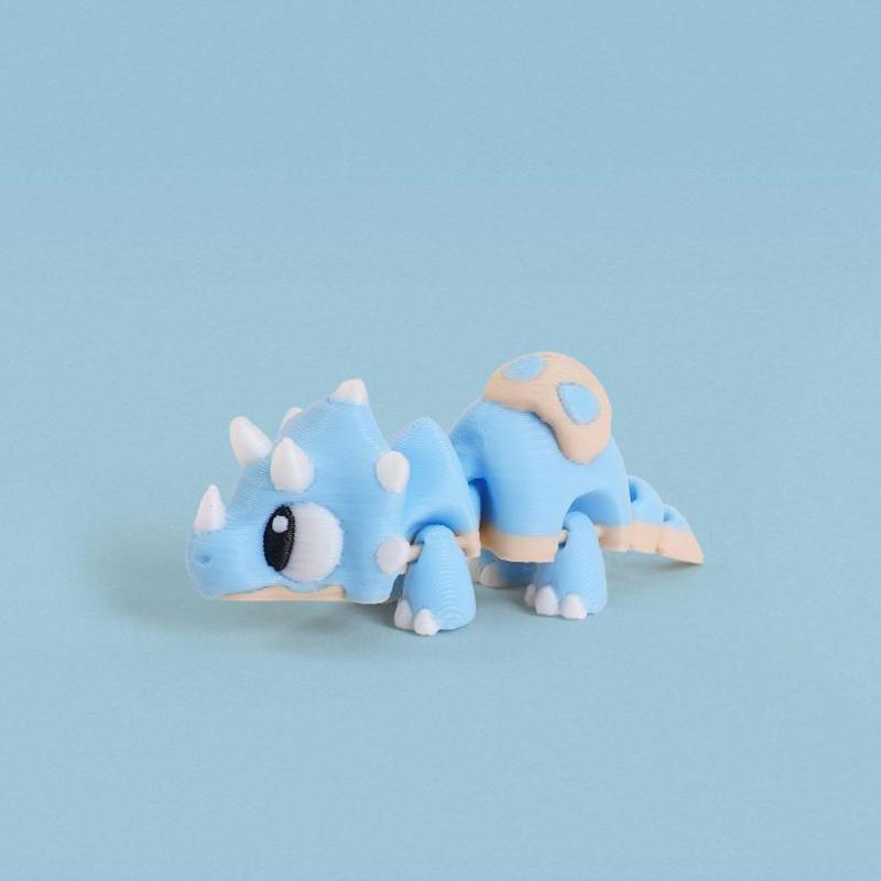 3D Printed Mini Movable Dinosaur Figurine with Egg Shell Trendy Desktop Ornament Fun Gift for Boys Girls Dinosaur Enthusiasts