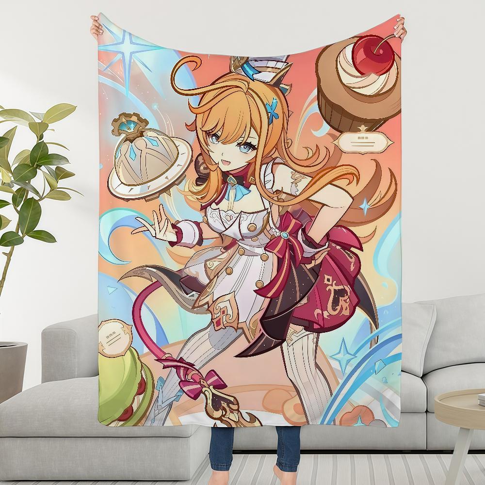 

Genshin Impact Escoffier Blanket Throw Super Cosy Plush Living Room Sofa Couch Childish Birthday Gifts 75cmx90cm