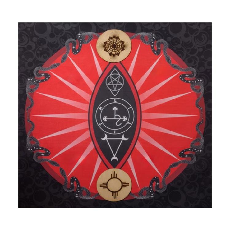 Symbol Snake Astrology Tablecloth Altars Cloth Square Divinations Card Table Cloth Witchcrafts Deck Cloth Enduring