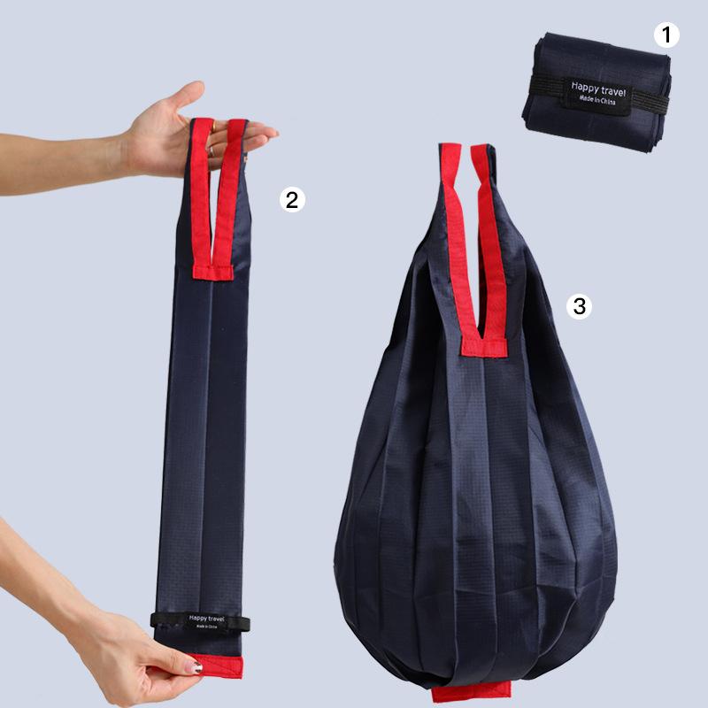 1Pc Folding Eco-friendly Shopping Bag Supermarket Large Capacity and Ultra Lightweight Hand in Hand with Hanging Buckle Bag