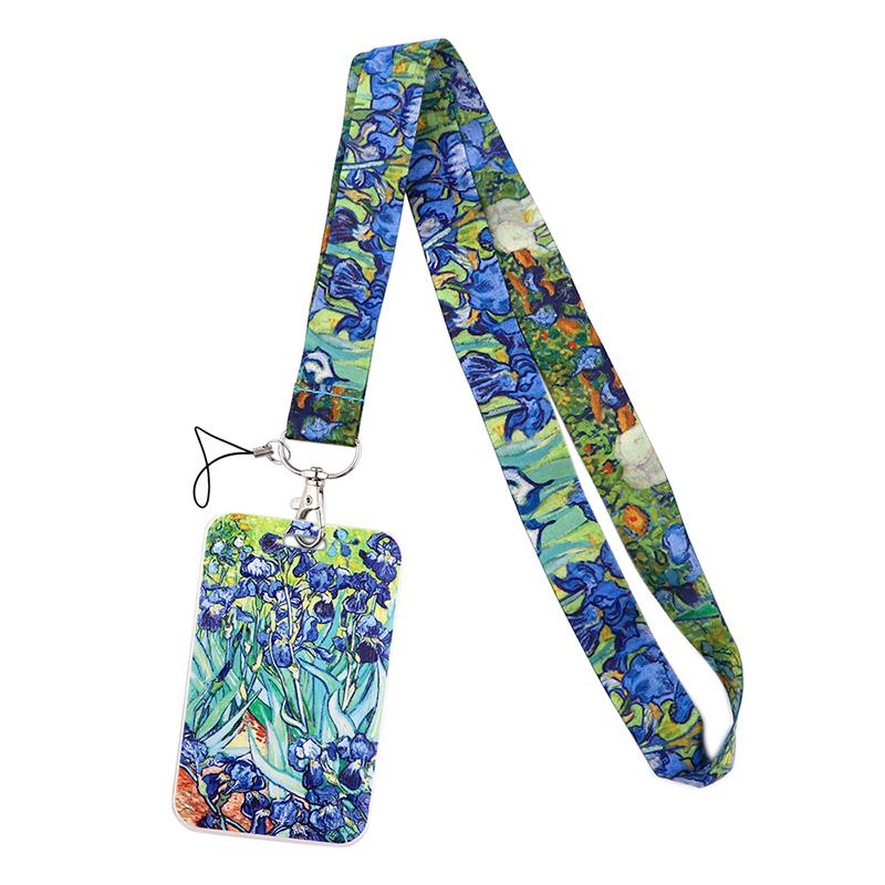 Yoga Sakura Credential Holder Little daisy Lanyard for Key Cute Neck Strap Card ID Badge Holder Key Chain Accessories Wholesale