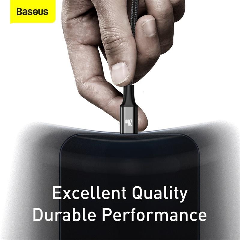 Baseus PD 20W USB Type C Cable for iPhone 12 Pro Max 3 In 1 USBC Fast Charging Charger Cable For Xiaomi Samsung Micro Data Cord
