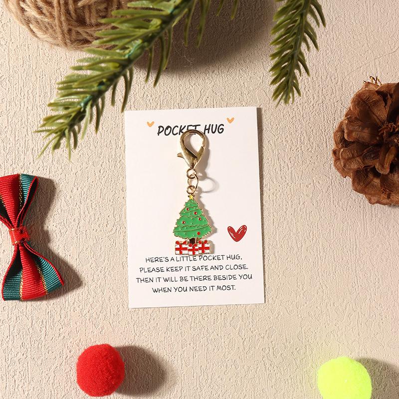 1PC Enamel Backpack Decorative Clip for Keys Party Alloy Bag Pendants Christmas Keychain Gifts Storage Wallet Aesthetic