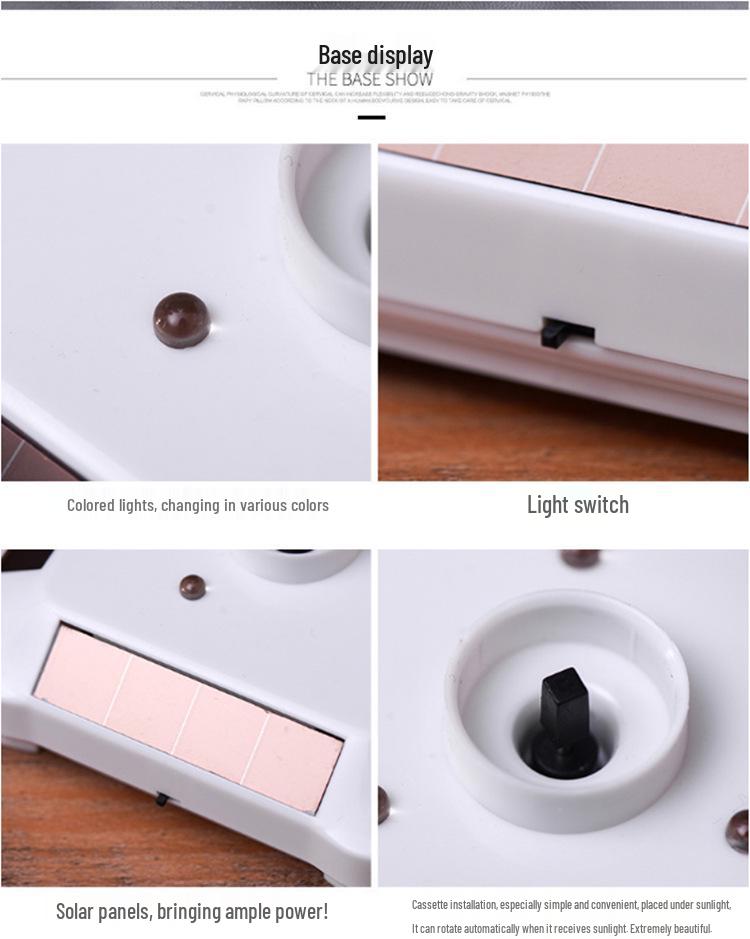 Solar-Powered Rotating Lotus Car Perfume Ornament