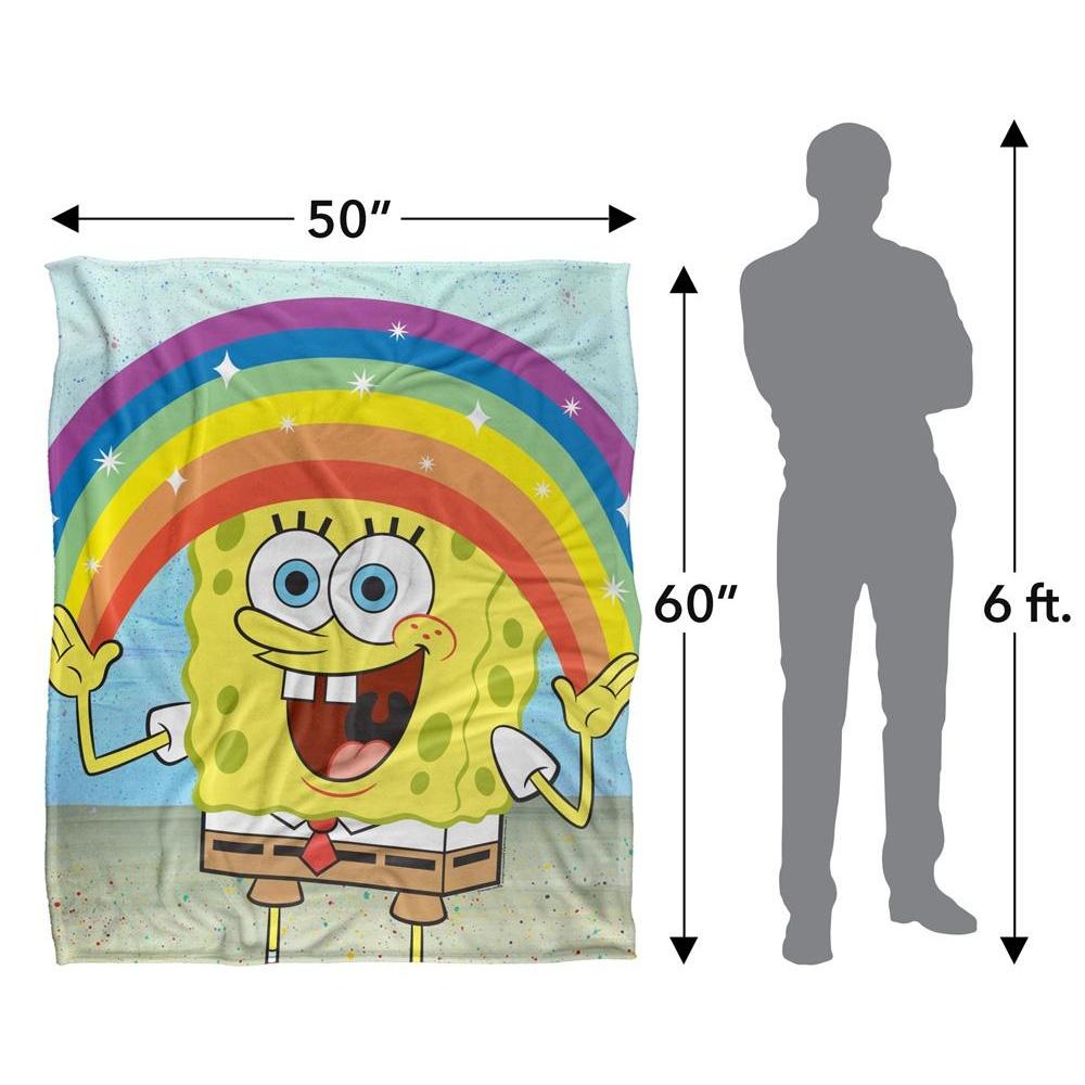 SpongeBob SquarePants Silky Rainbow Supersoft Blanket