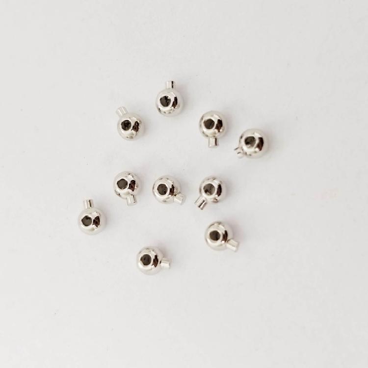 20 Pack Stopper Spacer Bead Finishing Clasps Stainless Steel Positioning Clasp