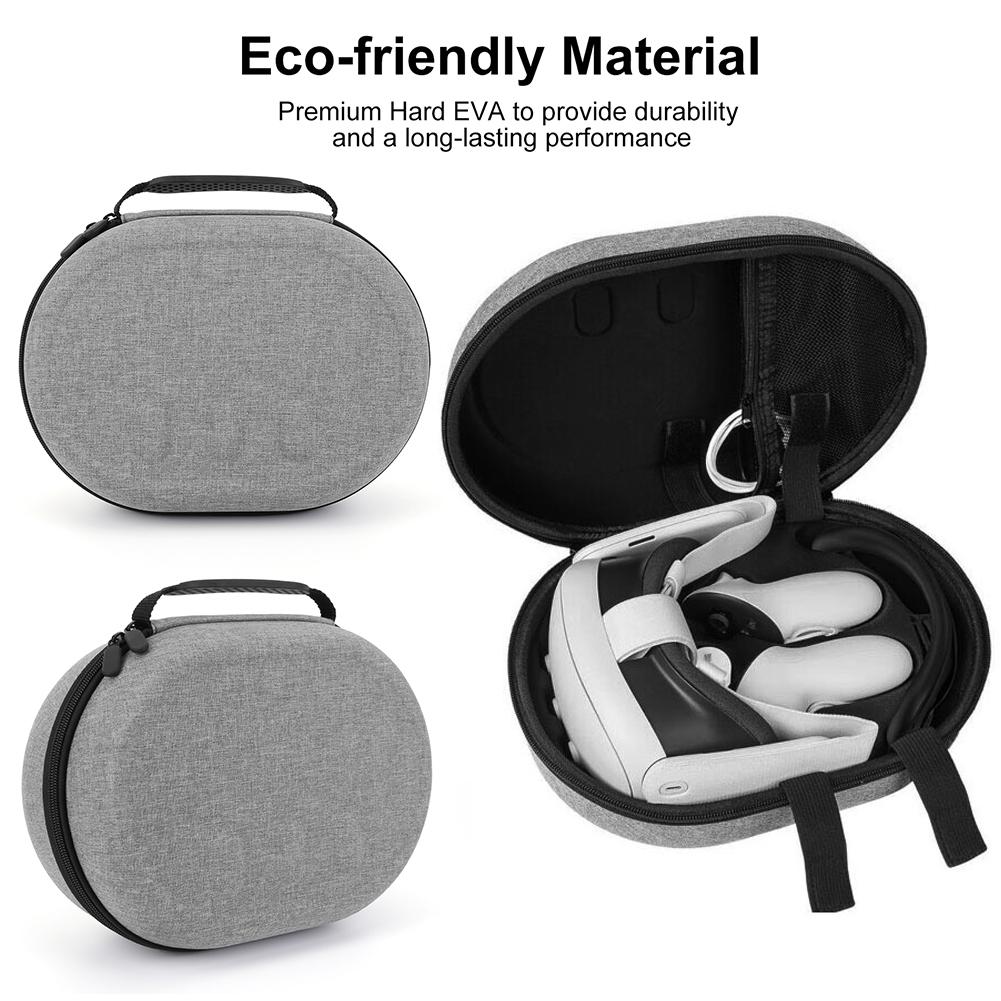 

Portable Storage Bag Shockproof Travel Storage Bag Anti-Scratch Organizer Bag Partition with Mesh Bag for Meta Quest 3 Headset China Mainland