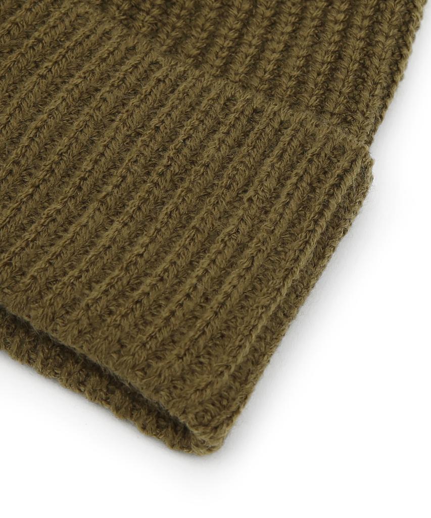 Eondeokeonteulol Winter Slim Fit Knit Thermal Logo Embroidered Unisex Solid Beanie Hat Beanie / Flex / Liquid / Khaki