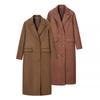 European and American style, new women's clothing, fashionable, versatile, casual loose suede trench coat