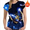 Summer T-shirts Butterfly 3d Print Streetwear Women's Casual Fashion Oversized O-neck T Shirt Y2k Female Girl Tops Tees Clothing