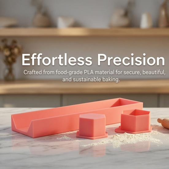 Yousheng Hexagonal Cake Mold, Durable PLA Biscuit Mold, Non-Deformable Easy Clean Baking Tool, for Uniform Flat Cookies And