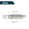 X Autohaux Univerzální flexibilní trubka výfuku pro auto 45-76mm vnitřní průměr 48-80mm vnější průměr Flexibilní opletená výfuková trubka Nerezová ocel Odolný konektor