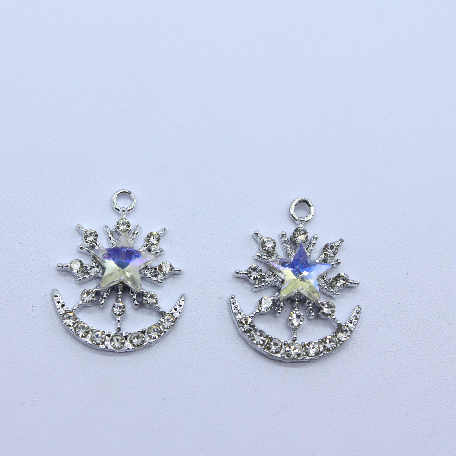 

Подвеска со стразами и луной в виде звезды для самодельных украшений: Серьги, Браслеты, Аксессуары