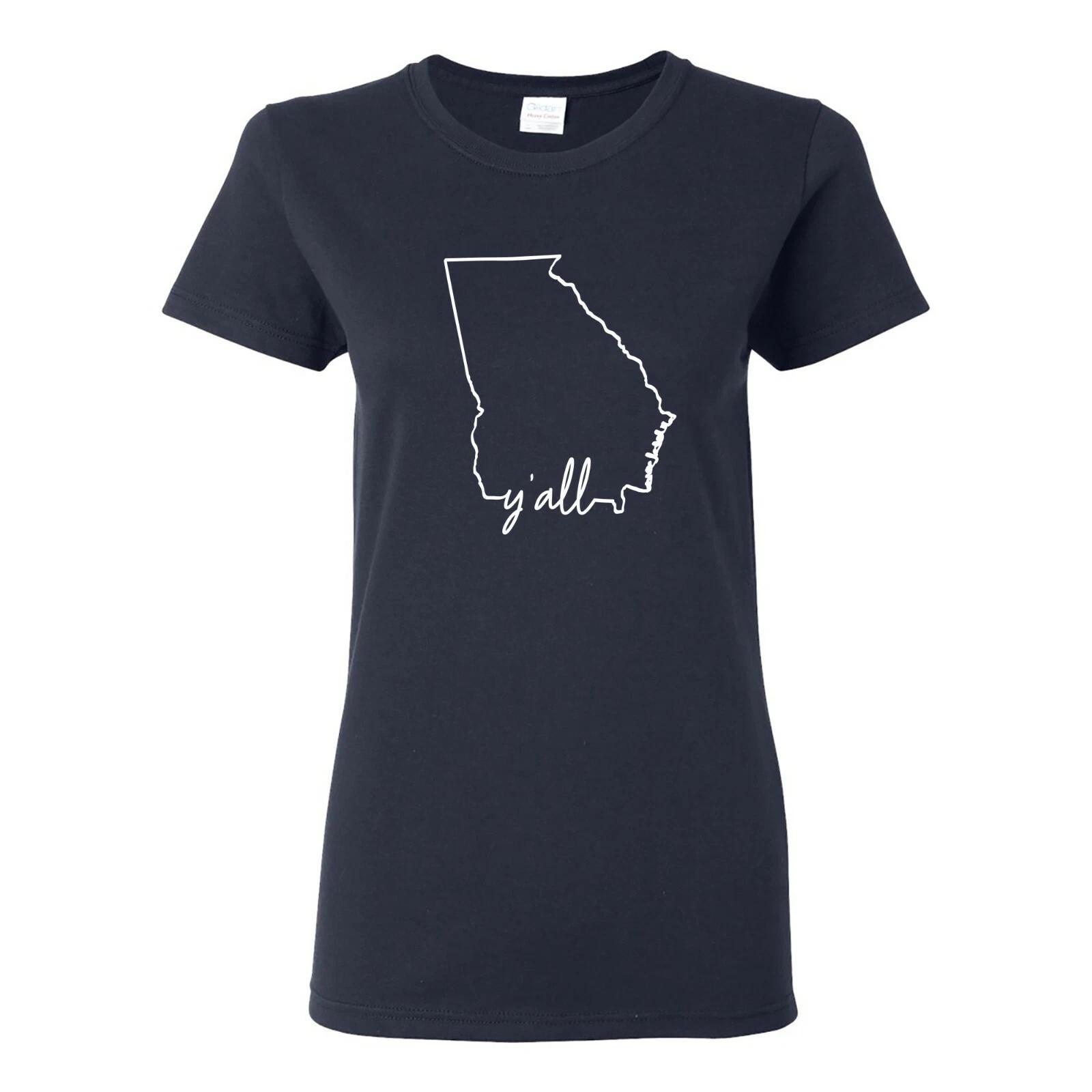 Georgia Y all State Outline - Classic City Sports Atlanta Womens T-Shirt S