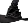 Halloween Pleated Witch Hat Masquerade Party Cosplay Costume Pointed Floppy Wide Brim Black Wizard Hat Party Supplies