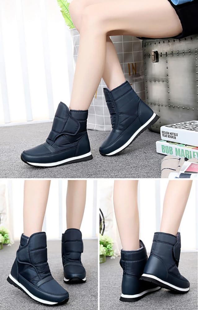 Sheepskin Snow Boots for Men and Cold with Fleece Snow Boots for Plus Size 22cm Japanese Shoe [YFS] Boots, Short/Long Women, Waterproof, Non-Slip,