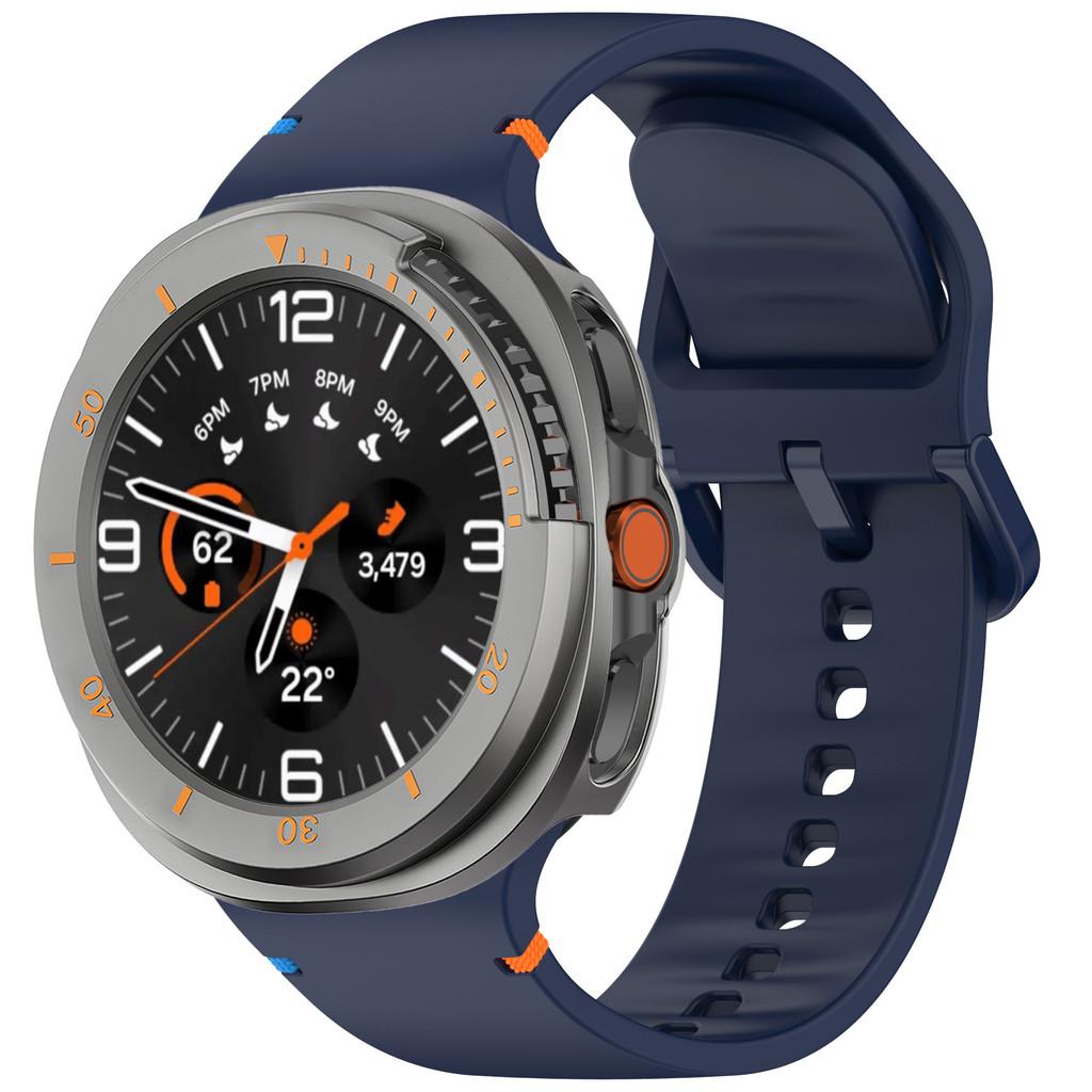 Case+ Band For Samsung Galaxy Watch 8 Classic 46mm Silicone Bracelet Strap Hard PC Bumper For Galaxy Watch 8 Classic NO Glass