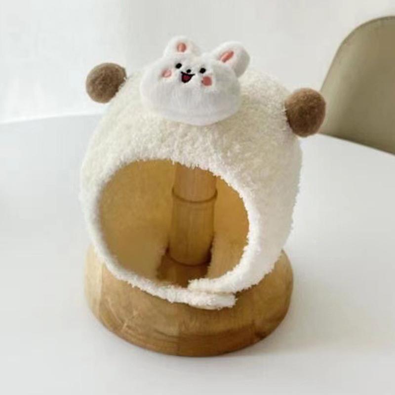 

Cute Winter Warm Kids Girl Boys Baby Hats Fleece Wool Hemming Caps Wool Ear Protection Hats Soft Newborn Bonnet