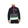Under Armour American Vintage Stand Collar Large Pocket Color Block Long Sleeve Sweatshirt Men Sweatshirt Black 1359140-001