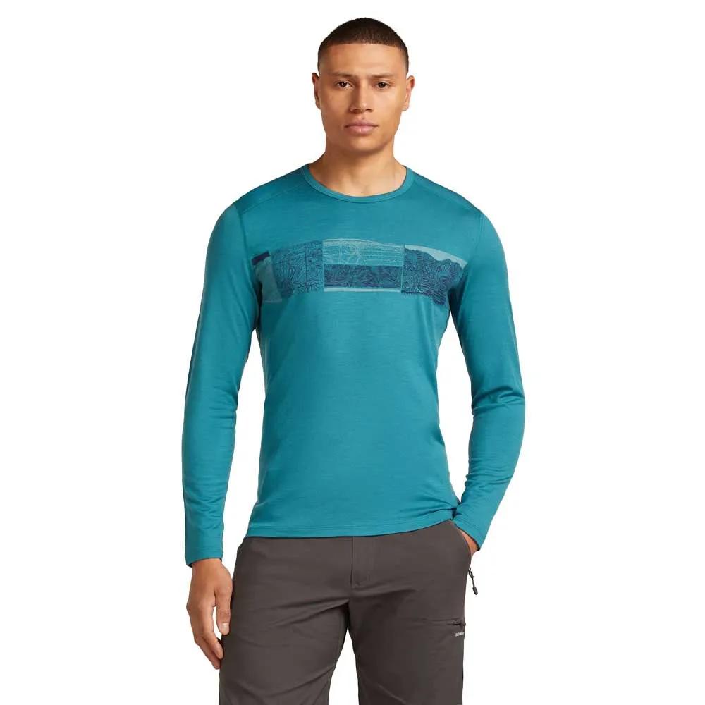 

Icebreaker Базовый слой с длинным рукавом Merino 200 Oasis Crewe Elevation Line S