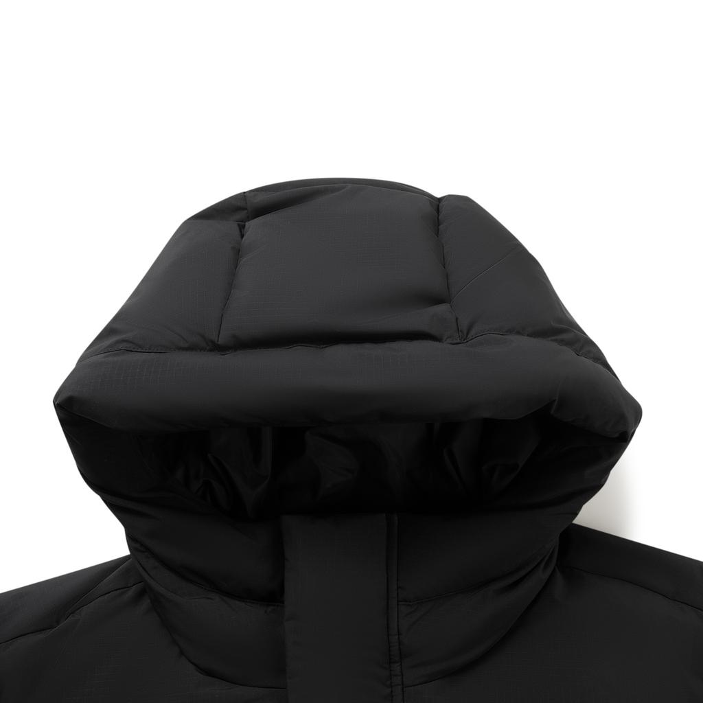 Li Ning Sports Lifestyle Series American Campus Style Casual Fashion Versatile Windproof Water-Repellent Comfortable Warm Long Down Jacket AYMV437-2