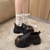 Fashion Women Platform Vintage Shoes Black Oxford Shoes Autumn Brown PU Leather Loafers Women Fashion Female Thick Sole Shoes