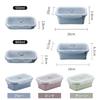BLOOPIC Folding Bowl Silicone Heat Resistant with Lid Rectangular 800ml