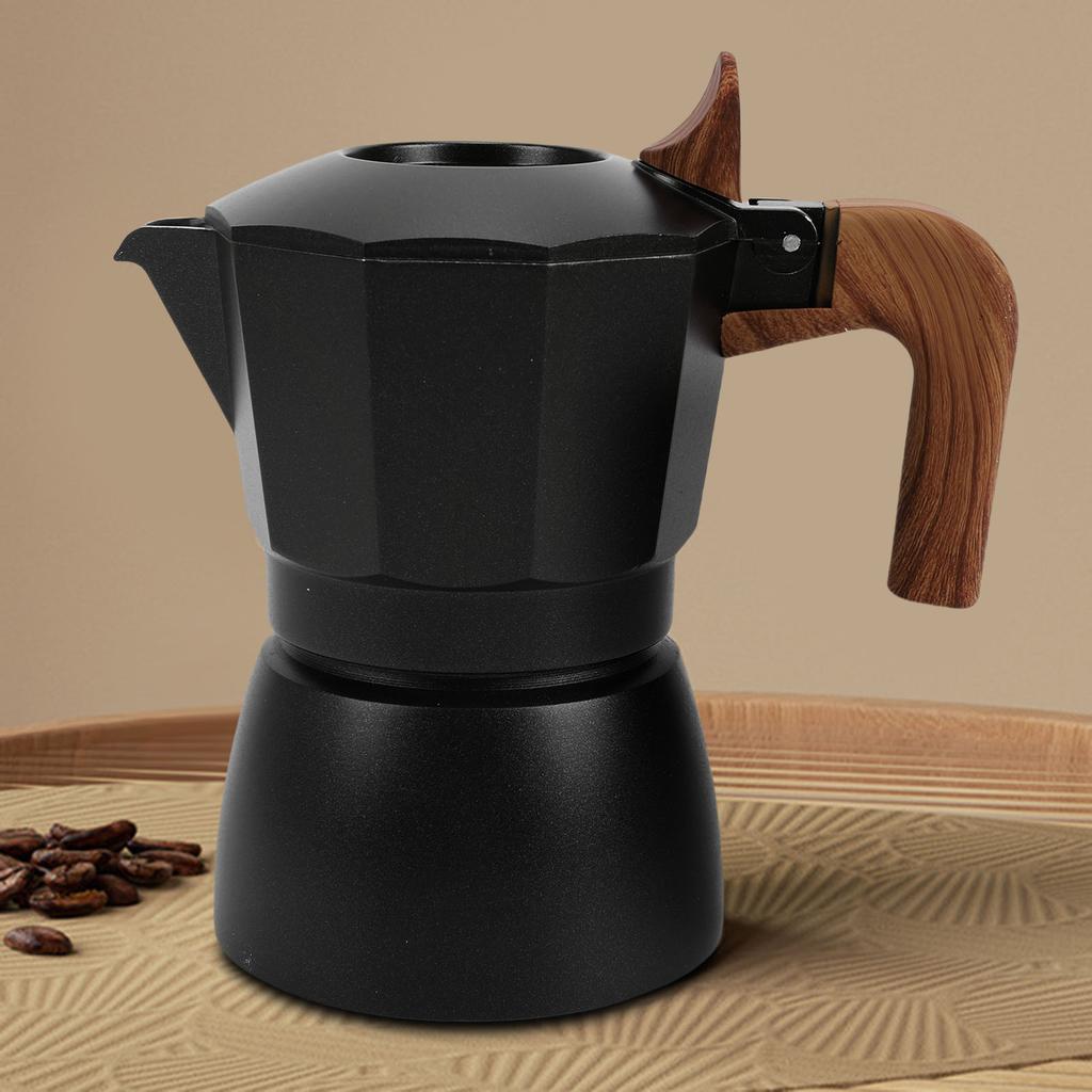 Kaffeebereiter für den Herd Vintage Aluminiumlegierung 2 Tassen Kaffeekanne für den Herd mit Doppelventilen für Mokka