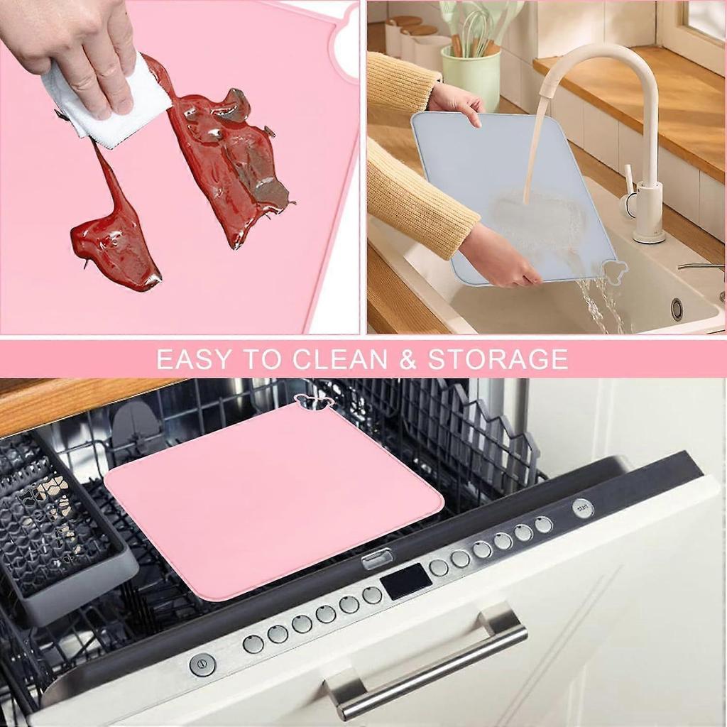 2-Piece Non-Slip Silicone Toddler Placemat Set