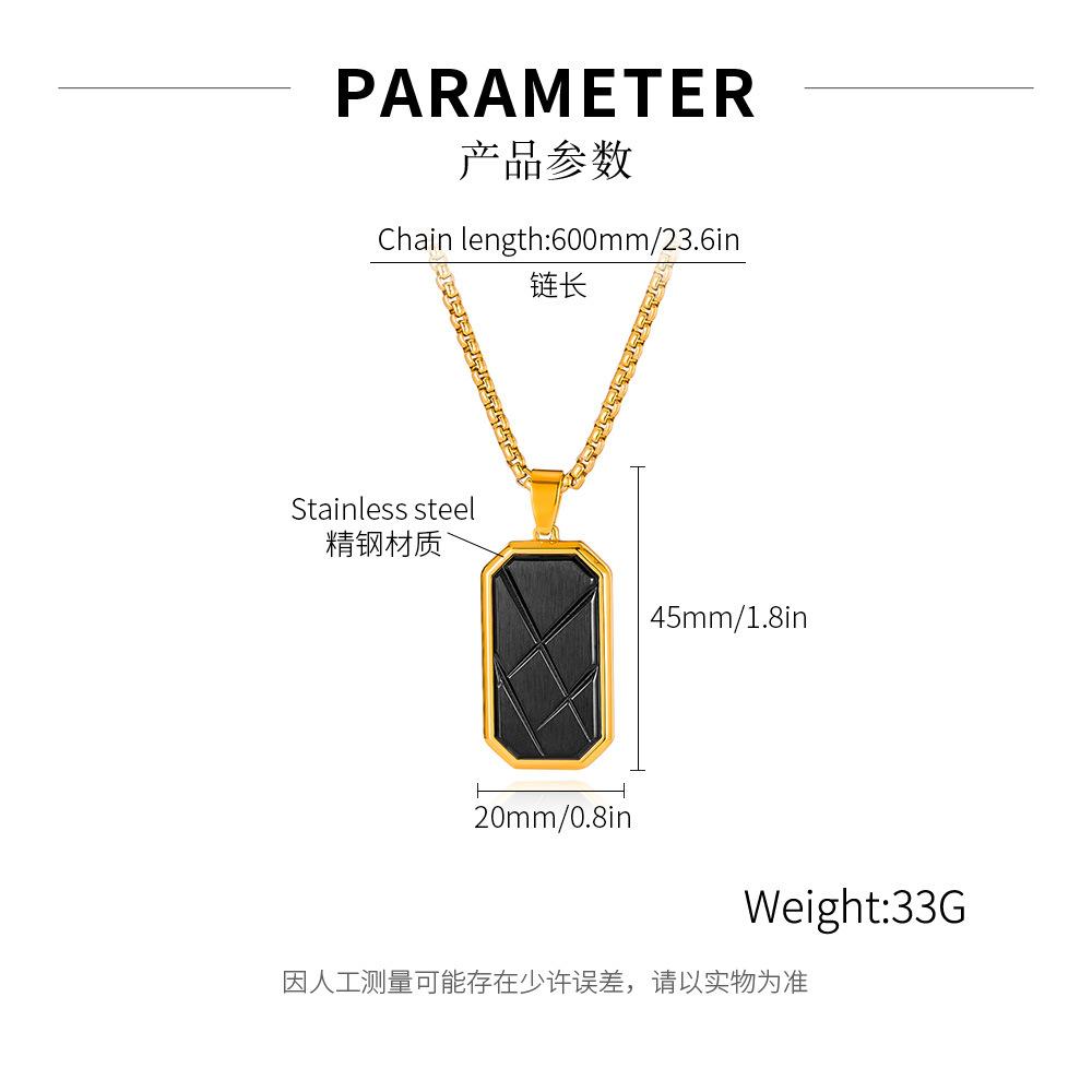 Personalized Necklace Men s Stainless Steel Trendy Creative Design Fashionable Simple Versatile Titanium Accessories
