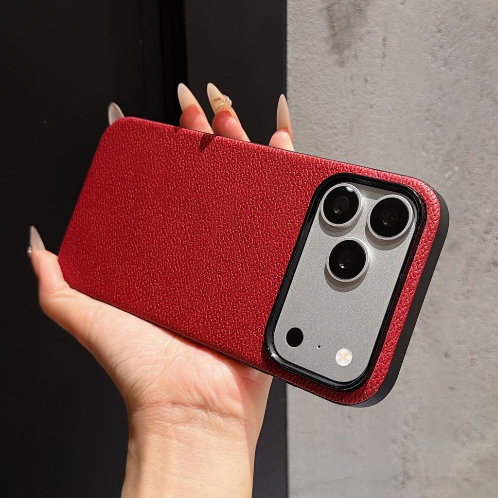 Applicable to Apple 11promax mobile phone case 11 seconds change lychee pattern 11/11 all-inclusive anti-drop simple advanced shell