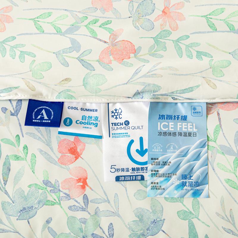 Cooling Blanket with Double Side Cold & Cooling Fabric Lightweight Breathable Cooled Summer Quilt Silky Air Condition Comforter