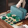 Retro ceramic elegant coarse pottery tea set business high-end souvenir