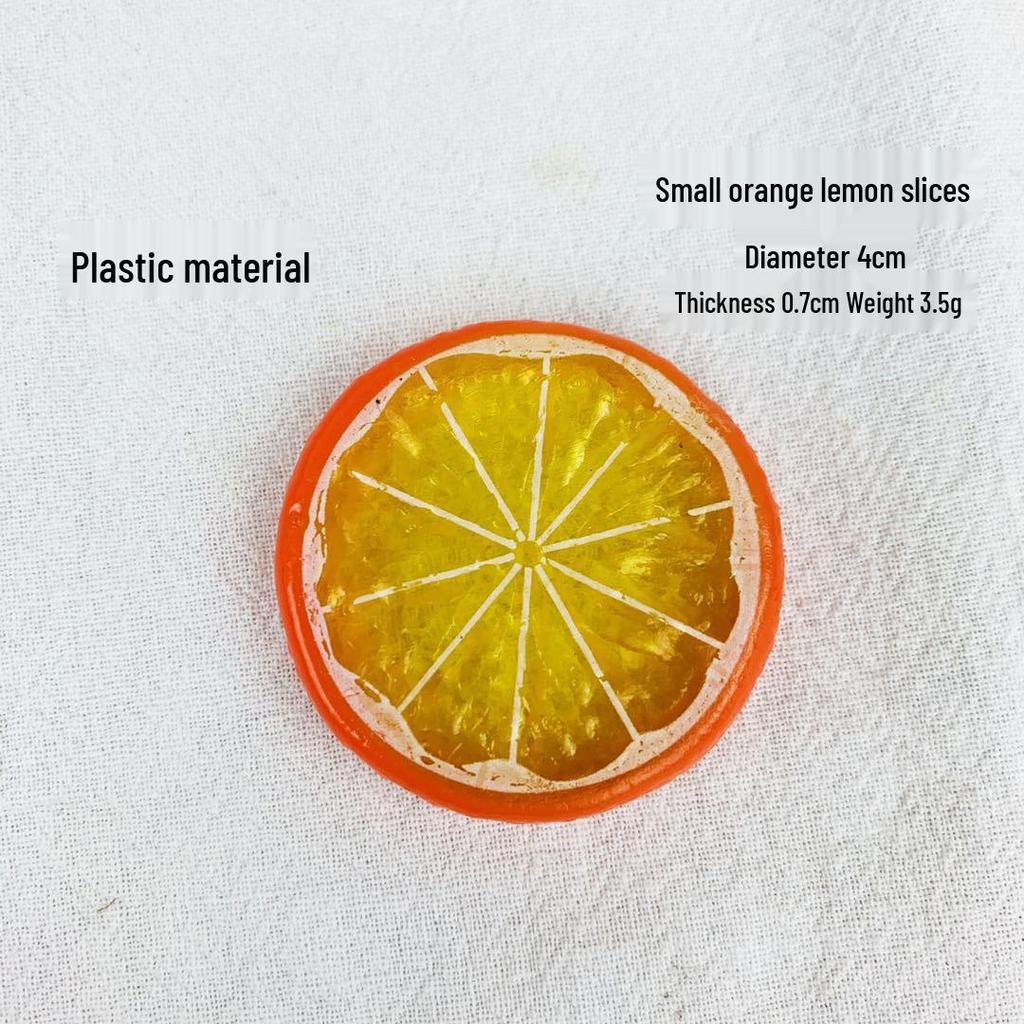 Simulation Fruit Models: Lemon, Orange, Strawberry, and Watermelon Slices for Decoration & Photography Props