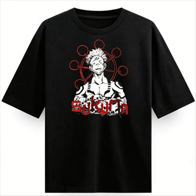 Sukuna Anime Jujutsu Kaisen Graphic TShirt 100Cotton Oversized Shirt Unisex Y2k Unisex Short Sleeve ONeck Selling Popular 2026