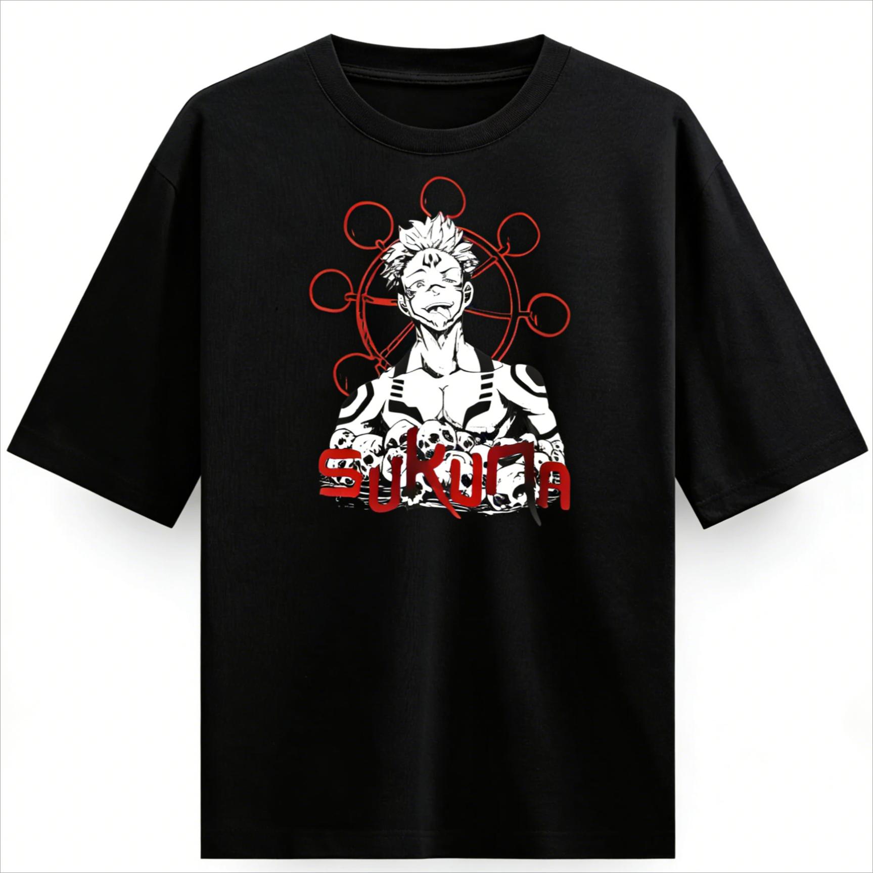

Sukuna anime Jujutsu Kaisen Graphic TShirt 100Cotton Oversized Shirt unisex Y2k Unisex Short Sleeve ONeck Selling Popular 2026 4XL