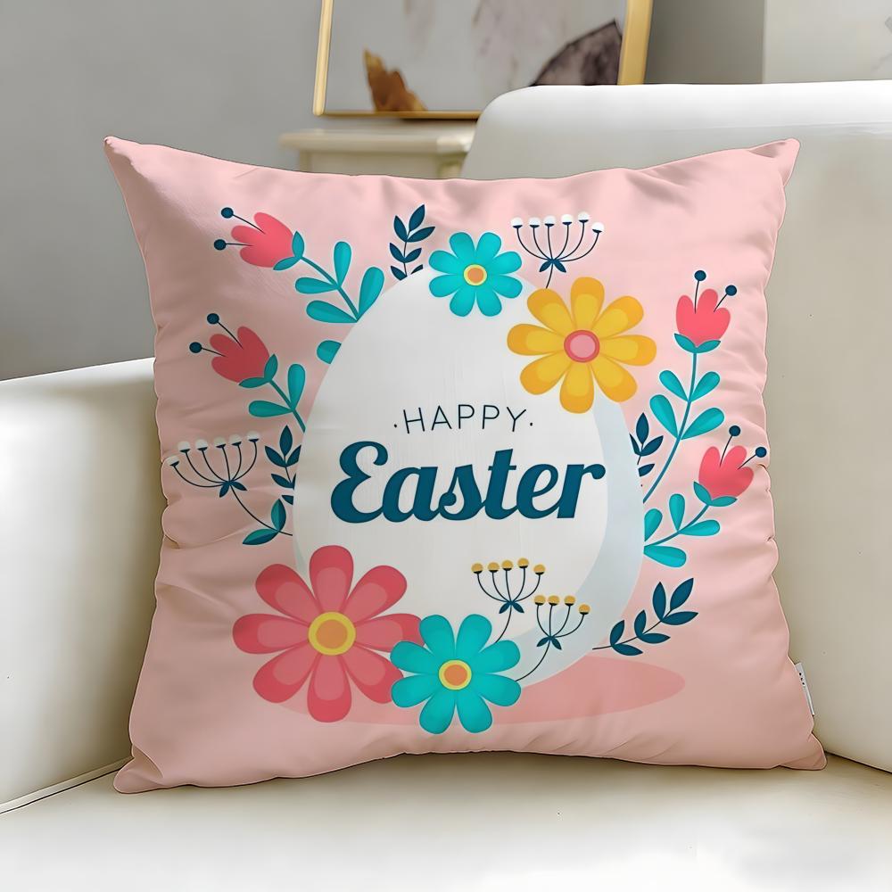 Holiday Easter Cushion Cover Soft & Easy-Wash Pillow Case – Versatile For Couch, Bed, Travel And Office