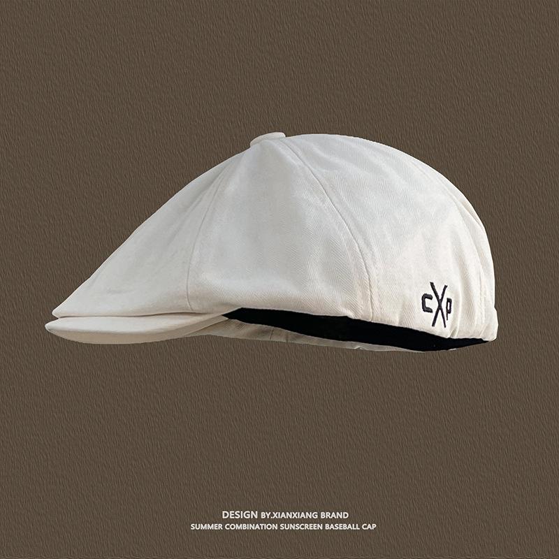 Beret children spring and autumn casual street versatile anti-wear forward hat retro duck tongue cute hat
