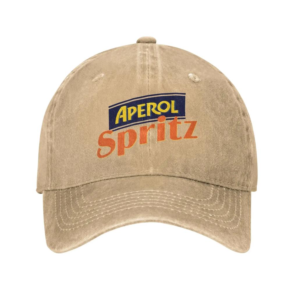 Aperol Spritz Washed Baseball Cap Y2k Funny Sun Trucker Hat Summer Unisex Adult Running Hippie Snapback Cap