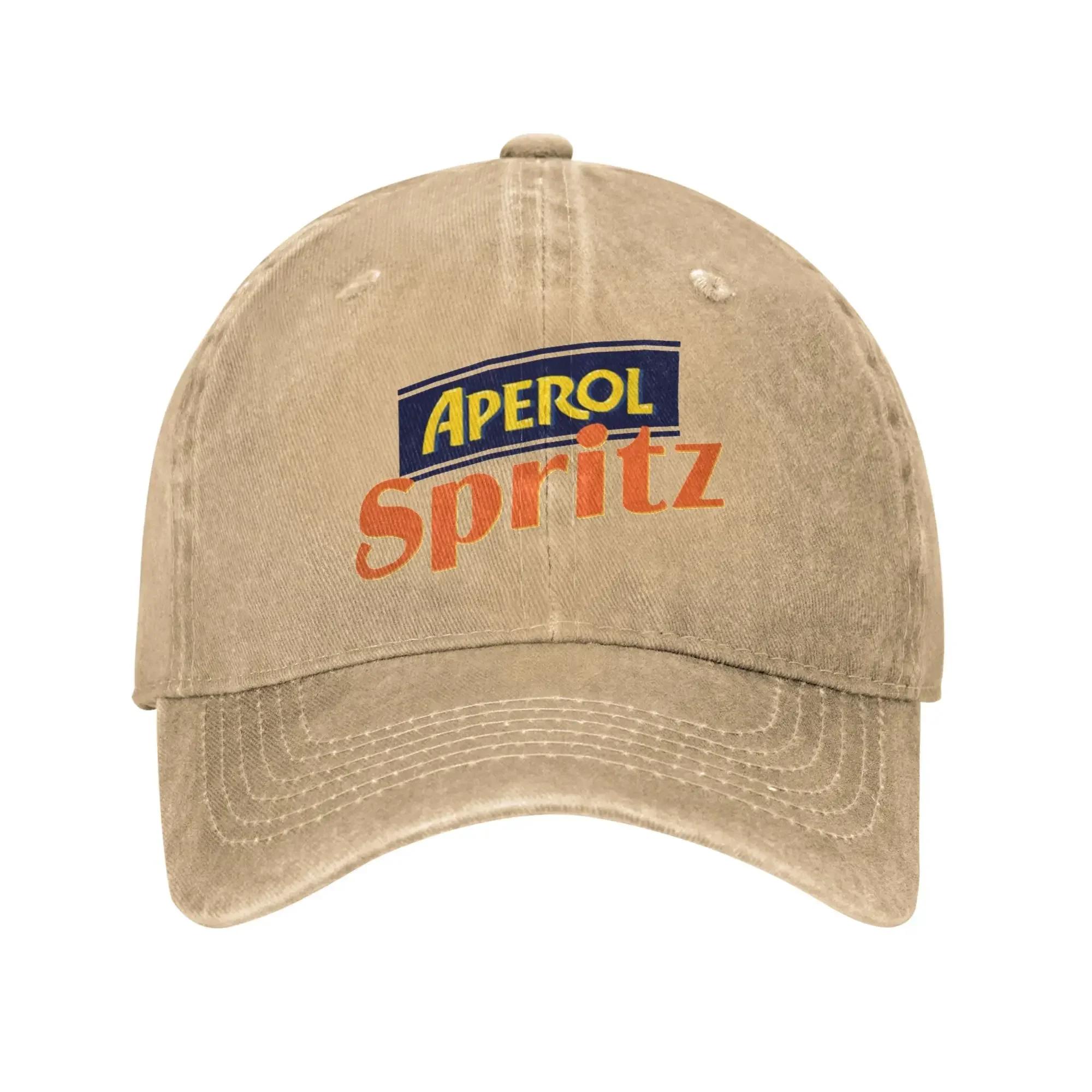 

Aperol Spritz Washed Baseball Cap Y2k Funny Sun Trucker Hat Summer Unisex Adult Running Hippie Snapback Cap One Size